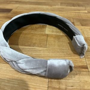 Kendra Scott Velvet Braided Headband Silver